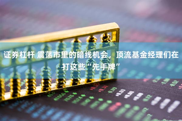 证券杠杆 震荡市里的暗线机会，顶流基金经理们在打这些“先手牌”